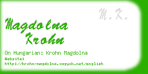 magdolna krohn business card